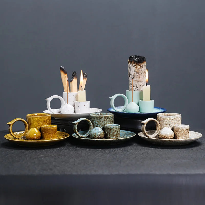 4-in-1 Ceramic Incense & Ritual Holder