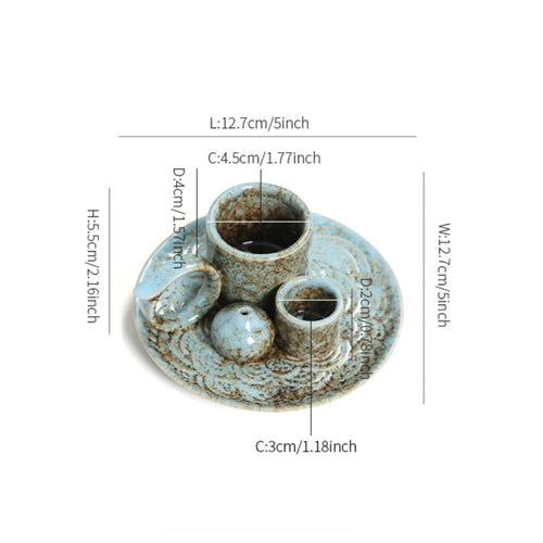 4-in-1 Ceramic Incense & Ritual Holder
